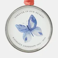 Butterfly Memorial Metal Ornament