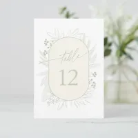 Eucalyptus Wreath Table Number Ivory ID901