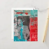 Mixed Media Retro Hobbies Woodworking Woman Postcard