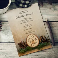 Rustic Pines Woodland Wedding Invitation