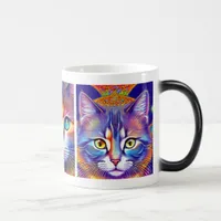 Psychedelic Colorful Royal Cats Color Morph Mug