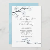 Cherry Blossoms Floral Baby Shower by Mail Invitation