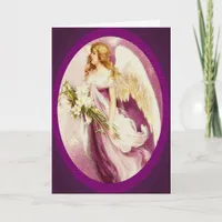 Vintage Easter Angel Textured Card