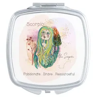 Zodiac Sign Scorpio Scorpion Personality Traits Compact Mirror