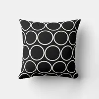 Black and White Modern  Throw Pillow