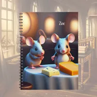 Mouse family at the dining table notebook