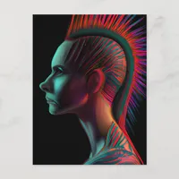 Dystopian Person with Mohawk Postcard