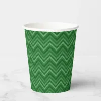 Seven Shades of Green Zig Zag Paper Cups