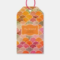 Fish Scale Pattern Venue Opening Gift Tags