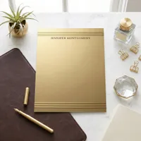 Luxury Metallic Gold Faux Embossed Professional Stationery