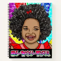 Be-You-Tiful Little Girl Laughing Pop Art Notebook