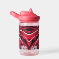 Bold Red, Black & White Marble | Water Bottle