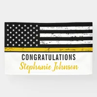 Thin Gold Line 911 Police Dispatcher Party Banner