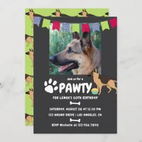 German Shepherd Dog Birthday photo invitation