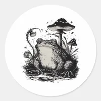 Goblincore Frog Minimal Classic Design Classic Round Sticker