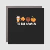 Tis The Season Coffee Fall Pickleball And Hallowee Car Magnet