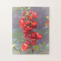 Beautiful Red Orange Quince Flowers Jigsaw Puzzle