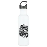 Cottagecore Aesthetic Frog Mushroom Goblincore Art Stainless Steel Water Bottle