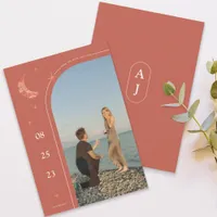 Terracotta Moon Photo Save the Date Card