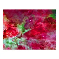 Eta Carinae Nebula Enhanced Red Poster