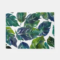 Green and Blue Foliage Philodendron Botanical   Doormat