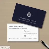 Simple Modern Accounting Firm Business Card