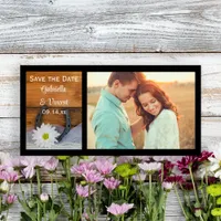 Daisy and Horseshoe Western Wedding Save the Date