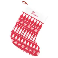 Wine Lover Ugly Christmas Sweater Red Small Christmas Stocking