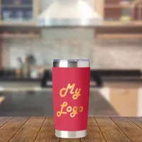 Red logo business corporate insulated tumbler