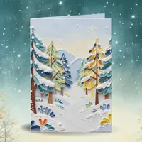 Beautiful Winder Scene | Enchanted Forest Card