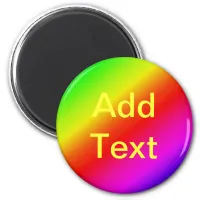 Colorful Rainbow Gradient Diagonal Blend Magnet