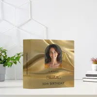 Gold birthday arch photo album 3 ring binder