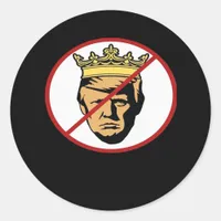 No Kings Anti Creative Classic Design Classic Round Sticker