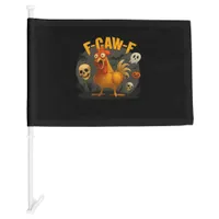 F-Caw-F Chicken Classic Minimal Clean Car Flag