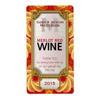 Royale Red Yellow Custom Wine Bottle Labels