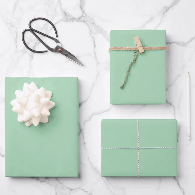 Mint Green Wrapping Paper Sheets