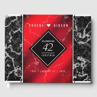 Elegant 42nd Jasper Wedding Anniversary Guest Book