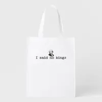 No Kings In America Bold Casual Grocery Bag