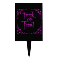 Halloween Poison Purple Trick or Treat Cake Topper