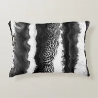Black and White Abstract Modern Illusion Art   Accent Pillow
