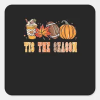 Tis The Season Football By Creative Square Sticker