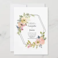 Watercolor Floral Wedding Save The Date