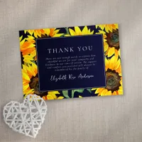 Sympathy Funeral Thank You Note | Sunflower