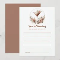 Mocha Mousse Love is Brewing Bridal Shower Advice Card
