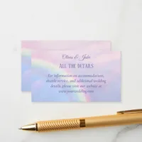 Rainbow of hope - pastel, wedding  enclosure card