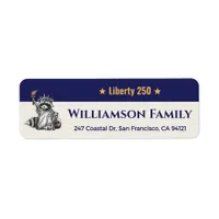 Liberty 250 Raccoon Patriotic Family Return Label