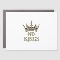 No Kings In America Vintage Graphic Car Magnet