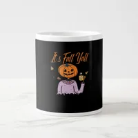 It’s Fall Y’all Funny Minimal Style Giant Coffee Mug
