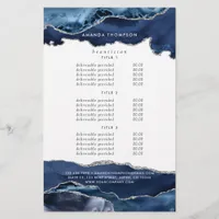 Navy and Silver Agate Precious Stone Corporate Flyer