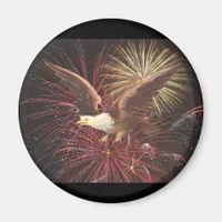 Eagle and Fireworks Magnet